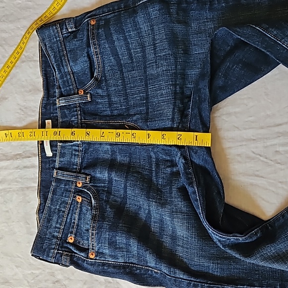Levi's boyfriend cropped jeans mid rise dark wash slim leg size W27 - Picture 11 of 16